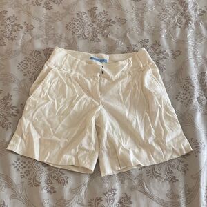 Antonio Melani Soft White Linen Shorts